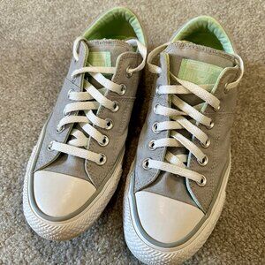 Grey & Mint Green Converse